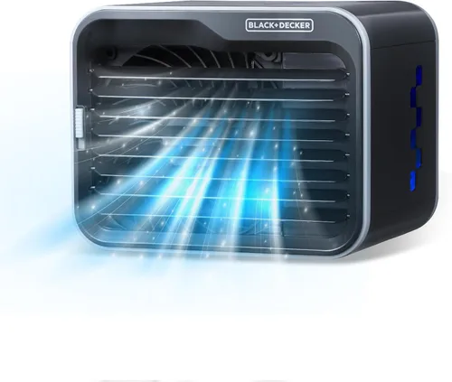 Vista 13 de BLACK+DECKER Ventilador de piso de alta velocidad, ventilador independiente de 15.6 pulgadas de diámetro, 5 aspas de plástico, 3 velocidades, ajuste