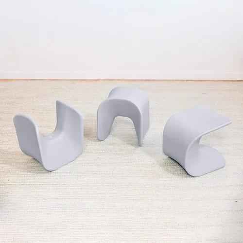Vista 70 de ECR4Kids Asiento ondulado, altura del asiento de 14 a 15.1 pulgadas, taburete de perca, amarillo, paquete de 2