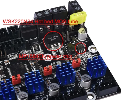 Vista 6 de BIGTREETECH SKR Mini E3 V2.0 - Placa de control de 32 bits con controlador UART TMC2209. Nueva actualización de la placa base de piezas de impresora