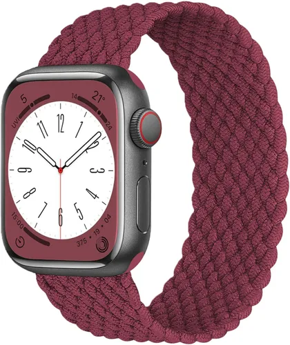Vista 9 de Proworthy Correa elástica de nylon trenzada Solo Loop, compatible con correas de Apple Watch de 1.496 pulgadas, 1.575 pulgadas, 1.614 pulgadas