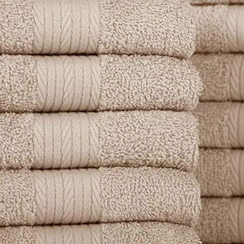 Vista 3 de Paquete de 10 paños de lavado con certificación Oeko Tex de 21.16 ozm, 100% algodón, suaves, absorbentes, duraderos y lavables a máquina, ideales