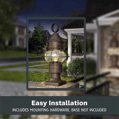 Vista 5 de Designers Fountain 1766-RT Nantucket - Farol de poste para exteriores, 10 pulgadas, Rustique
