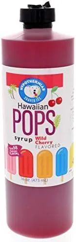 Vista 4 de Hawaiian Pops kit de jarabes de cono de nieve en un paquete variado de aperitivos para niños, 3 jarabes de sabor