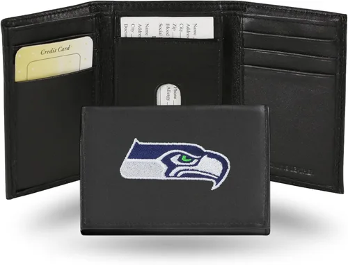 Vista 20 de Rico Industries NFL Football Embroidered Tri-fold Wallet
