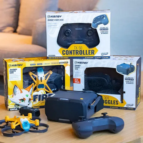 Vista 9 de HISINGY Firefly FPV Drone Kit, dron FPV para niños y principiantes, mini dron con cámara, control por aplicación, retención de altitud, grabación