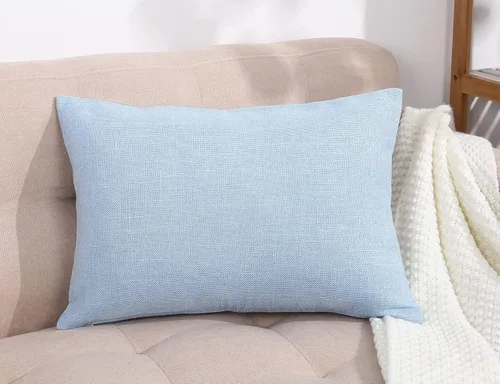 Vista 25 de TangDepot Funda de cojín de lino sintético con forro pesado, funda de almohada, fundas de almohada decorativas, para interiores y exteriores, funda