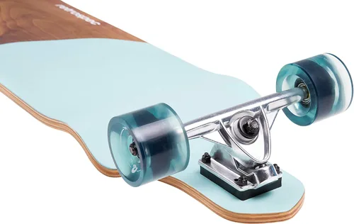 Vista 4 de Retrospec Tidal Drop Down Longboard - 41" Extra Wide Stable Deck, 9-Ply Canadian Maple, ABEC-9 Bearings, 85A PU Wheels, Reverse Kingpin Trucks for