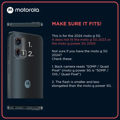 Vista 2 de Motorola Essentials - Protector de pantalla para Moto G 5G (2023), vidrio templado resistente 9H, antihuellas dactilares, antiarañazos, antimanchas