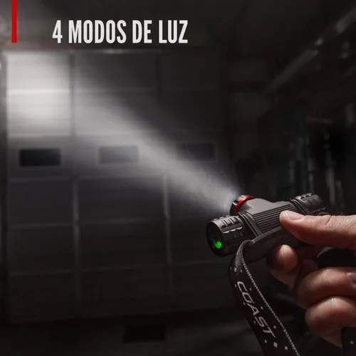 Vista 6 de Coast XPH30R 1200 Lumen USB-C Recargable Dual Power Faro con haz de enfoque giratorio y base magnética, 4.37 oz. - Negro