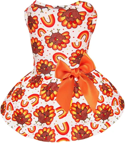 Vista 16 de Vestido de Halloween para perro, trajes de algodón para gatos, falda de calavera para niños pequeños y niñas, cachorros, mascotas y perros