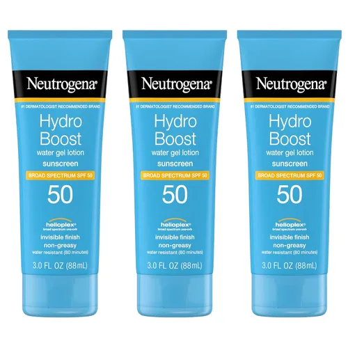 Vista 9 de Neutrogena Hydro Boost - Loción hidratante de gel de agua con protección solar de amplio espectro SPF 50, loción protectora solar hidratante