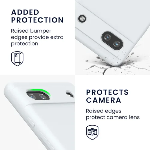 Vista 808 de kwmobile Funda Compatible con Google Pixel 6 Pro - Funda de teléfono de silicona TPU con acabado suave - Azul Arrecife