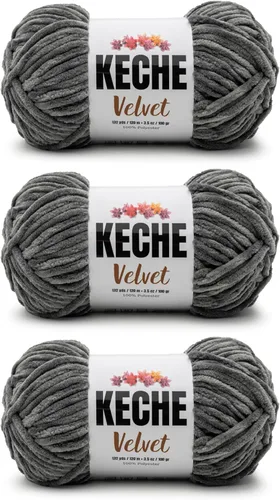 Vista 87 de Keche Hilo de terciopelo para ganchillo, manta de felpilla suave, voluminosa, hilo amigurumi, 3.53 oz (132 yardas), color azul bebé
