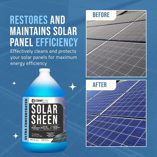 Vista 2 de Limpiador de paneles solares de 1 galón (hace 18.06 oz) - Solución de limpieza súper concentrada para vidrio, metal, madera y plástico - Elimina