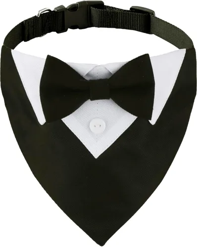 ADOGGYGO Esmoquin formal para perro, collar de perro de boda con pajarita, collar ajustable de boda para mascotas para perros pequeños, medianos y