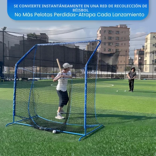 Vista 8 de Baseball Softball Net with Blocking System, Batting Cage Practice Net