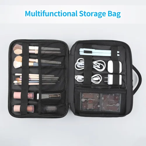 Vista 7 de aceyoon Funda organizadora de artículos electrónicos, bolsa organizadora de cables impermeable para accesorios electrónicos, organizador de cables