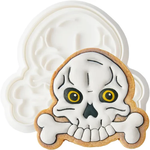 Vista 30 de Flycalf Cortadores de galletas de Halloween, formas de sombrero de bruja con sellos de émbolo, accesorios de horneado de ácido poliláctico