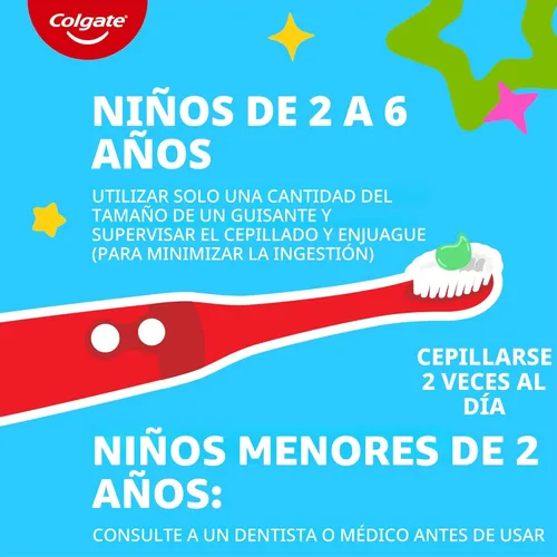 Vista 9 de Colgate Pasta de dientes Bluey para niños con flúor para protección de caries, a partir de 2 años, aceptada por la ADA, sin azúcar y sin gluten