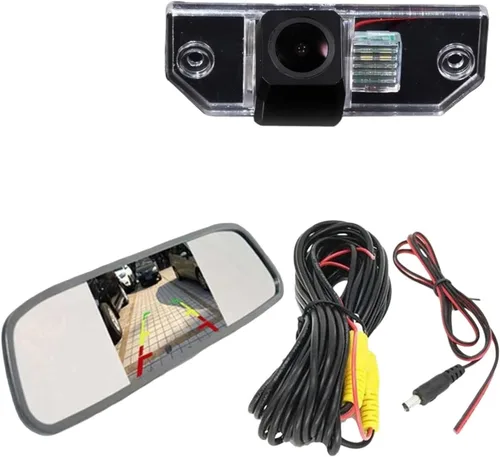 Vista 5 de 7 Inch Monitor Display LCD and Car Rear View Back Reverse Camera Kit Compatible with Ford Mondeo Compatible with Focus C-Max(4.3 Monitor Camera)