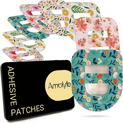 Vista 27 de Parches sobre Omnipod 5, 20 unidades Amolyfe Parches adhesivos Omnipod 5 impermeables con correa elástica, respaldo dividido optimizado para fácil