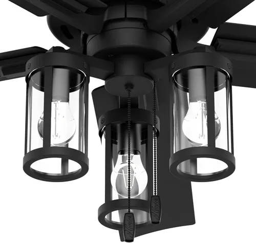 Vista 6 de Hunter Fan Company 51689 Lawndale - Ventilador de techo, color negro mate
