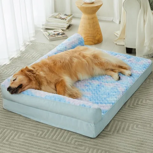 Vista 25 de BFPETHOME - Camas ortopédicas para perros grandes - Sofá para perros impermeable con funda extraíble y lavable, cama grande para mascotas con forro