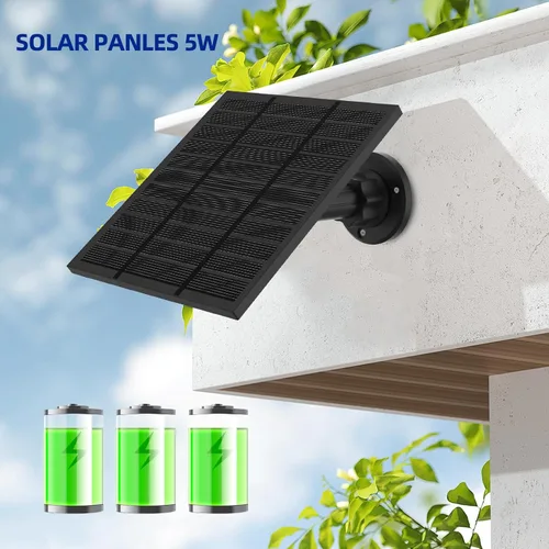 Vista 7 de Paneles solares para cámara Ring al aire libre inalámbrica (Nueva Generación) Cargador de panel solar de 5W 5V con USB-C y enchufe para Spotlight