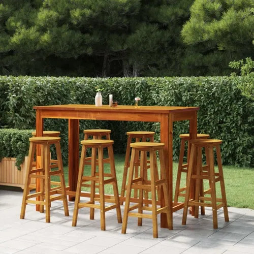 sillas de bar, taburetes de bar, taburetes de bar Juego de 3, mesa de bar, sillas para barra de cocina, taburetes de bar 8 piezas de madera maciza