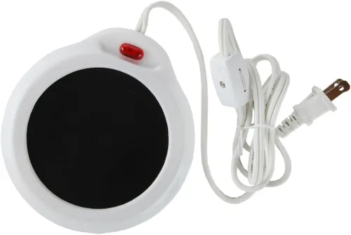 Calentador de taza casero, calentador de café y té de escritorio -Calentador de cera y velas (Blanco).