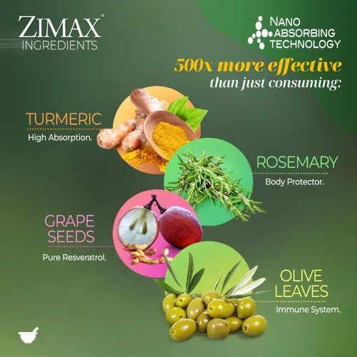 Vista 4 de ZIMAX Super ANTIOXIDANT - 100% natural - Curcumina de alta absorción, extracto de romero, extracto de semilla de uva, extracto de hoja de olivo ORAC