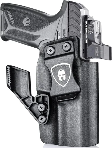 Vista 13 de Funda WARRIOLAND IWB de Kydex con corte óptico y garra, ajuste selecto para Glock 17/19/ 19X/ 43X/ 26/MOS, P365/P365X/ P365XL/ P320, Hellcat