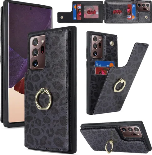 Vista 29 de Lipvina Funda para Samsung Galaxy A03s con tarjetero, Galaxy A03s para mujer, tarjetero de crédito, soporte con anillo, bonita funda para teléfono