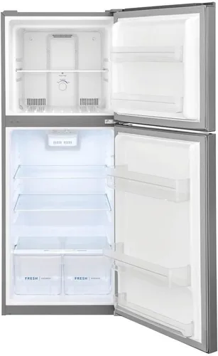 Vista 2 de Frigidaire ENERGY STAR - Refrigerador compacto con congelador superior ADA de 11.6 pies cúbicos en acero cepillado con panel de control electrónico