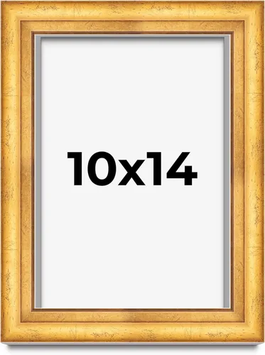 Vista 121 de Caja de sombra de 5 x 5 pulgadas, marco de exhibición biselado de hoja dorada Madera maciza 1.75 pulgadas de profundidad 1.75 pulgadas
