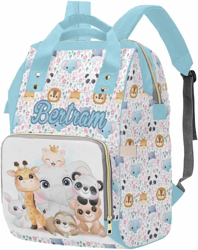 Vista 13 de M YESCUSTOM Bolsa de pañales personalizada con nombre para mamá, mujer, esposa, mochila personalizada, 0620-01, Mochilas Daypack