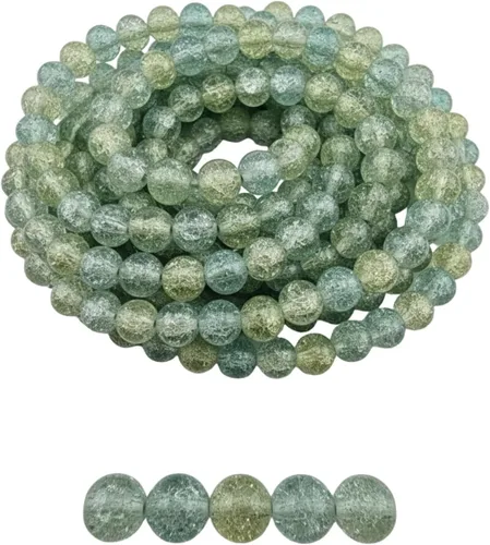 Vista 57 de DandS ltd Cuentas de cristal agrietadas para la fabricación de joyas, champán, pulseras vibrantes de bricolaje, collares, aretes, suministros