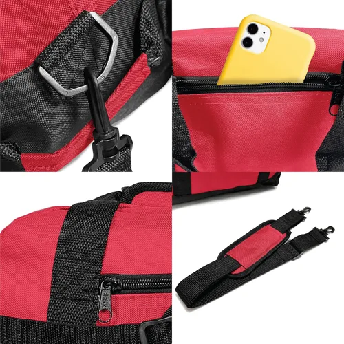 Vista 3 de Bolsa tipo marinero Dalix. Bolsa tipo saco marinero pequeño en dos tonos para gimnasio, 14 pulgadas