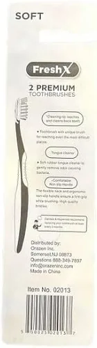 Vista 2 de FreshX - Cepillo de dientes suave para adultos, cabezales de cepillo de dientes extra suaves para dientes sensibles, 2