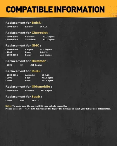 Vista 2 de KAC Arrancadores de arranque, arrancador de alto par compatible con RAINIER 2004-2005, COLORADO 2004-2006, TRAILBLAZER 2002-2005, CANYON 2004-2006