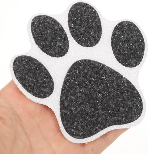 Vista 4 de Calcomanías de ducha, paquete de 10 calcomanías antideslizantes con estampado de patas, calcomanías de huellas de perro, preciosas calcomanías