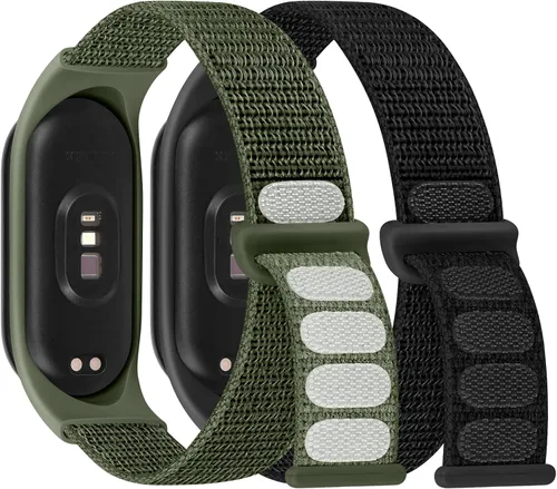 TumpCez Solo Loop - Correa de nailon compatible con Xiaomi Mi Band 6 5 4 3/Amazfit Band 5 correas, suave ajustable y colorida correa deportiva de
