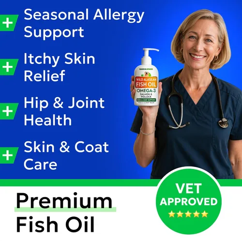 Vista 7 de Bark&Spark Aceite de pescado para perros – Omega-3 natural – Apoyo para la piel y el pelaje – Suplemento alimenticio líquido para mascotas – EPA