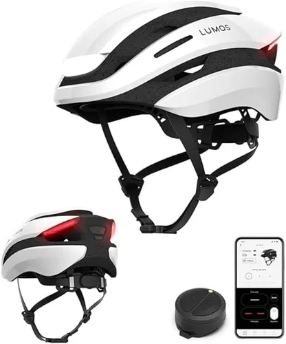 Vista 9 de Lumos Casco de bicicleta ultra inteligente Luces LED delanteras y traseras personalizables con señales de giro Cascos de bicicleta de carretera