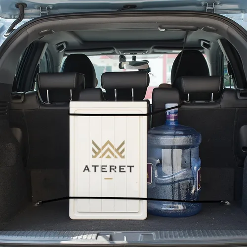 Vista 5 de ATERET Cuerdas elásticas de goma con ganchos I de 9 pulgadas, 14 pulgadas de estiramiento máximo, correas de amarre negras resistentes