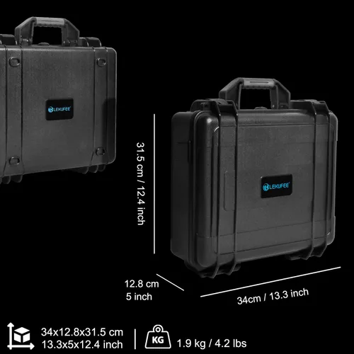 Vista 3 de Lekufee Funda rígida impermeable para DJI Mini 4 Pro/4/3 Pro/Mini 3, Fly More Combo, DJI RC 2/RC, RC N3/2/1 mando a distancia y accesorios