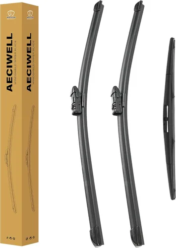 Vista 19 de Juego de limpiaparabrisas de 22"+20 pulgadas (lengüeta de pellizco, juego de 2) Repuesto de limpiaparabrisas para automóviles compatible con Ford