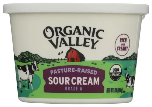 Organic Valley Crema agria orgánica regular, 16 onzas