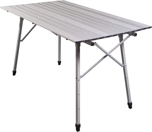 Vista 3 de Camp Chef Mesa de campamento de aluminio – Mesa de campamento portátil, plegable para exteriores y equipo de campamento, altura de mesa ajustable