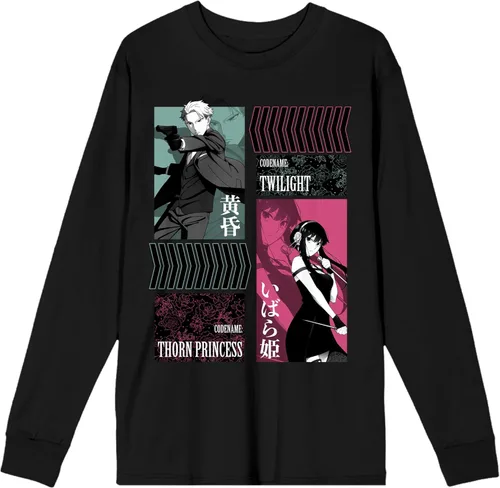 Spy x Family Loid Forger - Camiseta blanca de manga larga con cuello redondo para hombre